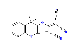 2-(3-cyano-4,9,9-trimethyl-1,4,9,9a-tetrahydro-2H-pyrrolo[3,2-b]quinolin-2-ylidene)malononitrile cas  63827-46-3